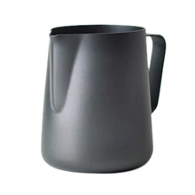 Черная кофейная кружка с антипригарным покрытием, чашка, кувшин из нержавеющей стали, эспрессо, молоко, кофе, вспениватель, кувшин, чашка, кружка, 600 мл