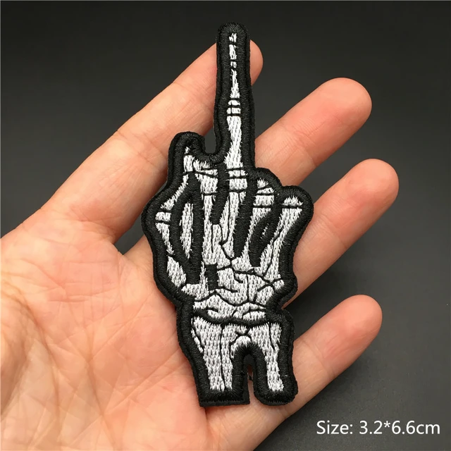 Hand Gesture Finger Cute Iron On Patches Sewing Embroidered Applique for  Jacket Clothes Stickers Badge DIY Apparel Accessories - AliExpress