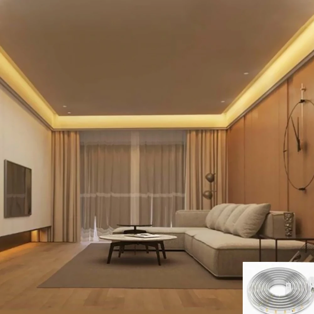 Для Xiaomi Yeelight световая полоса 220-240V 5 м/16.4ft светодиодный световые полосы затемнения светодиодные лампочки на гибкой ленте для дома, набор для самостоятельной сборки освещения Кухня