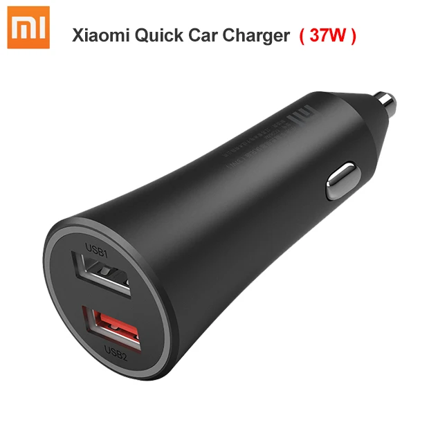Mi Car Charger Оригинальное Xiaomi Mi автомобильное зарядное устройство быстрое автомобильное зарядное устройство 37 Вт двойной USB одиночный USB 27 Вт быстрое зарядное устройство Множественная защита безопасности - Название цвета: Mi Car Charger