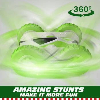 Sinovan Hugine RC Car 2.4G 4CH Stunt Drift Deformation Buggy Car Remote Control Roll Car 360 Degree Flip Kids Robot RC Cars Toys 2