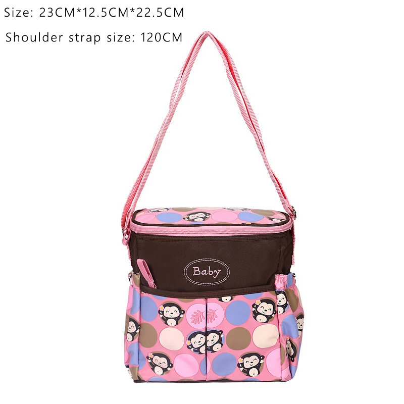 Многофункциональный Детский подгузник сумка костюмы для мамы держатель для детской бутылочки большой емкости Мумия коляска сумка для подгузников Hobos кормящих - Цвет: Pink