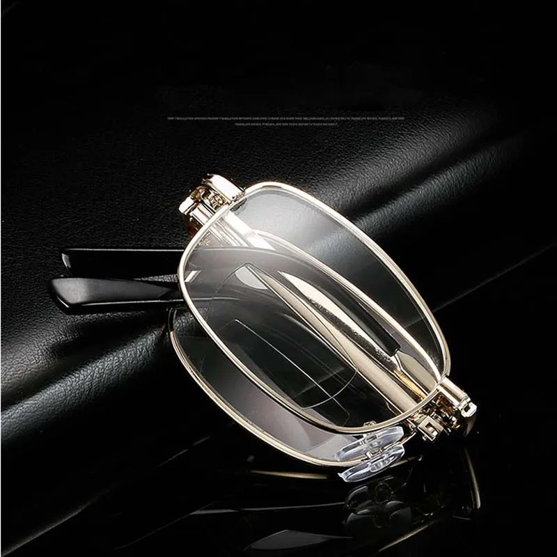 Metal folding double light reading glasses men's multifunctional near-far dual-purpose | Аксессуары для одежды