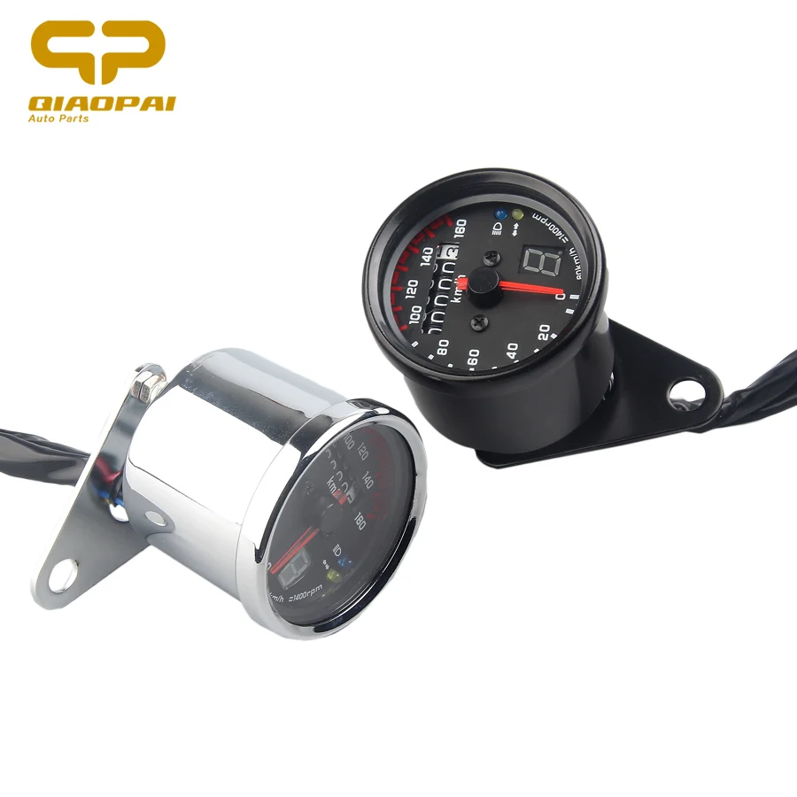 Мотоцикл спидометр кафе гонщик модифицированный Тахометр топлива Gauge12V