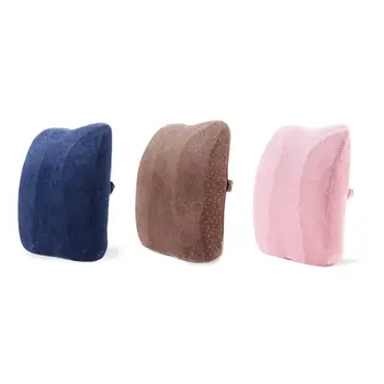 

Memory Foam Thicken Back Cushion Lumbar Support Pillow Breathable Washable 3D Cover for Office Chair Car Seat Pain Relief
