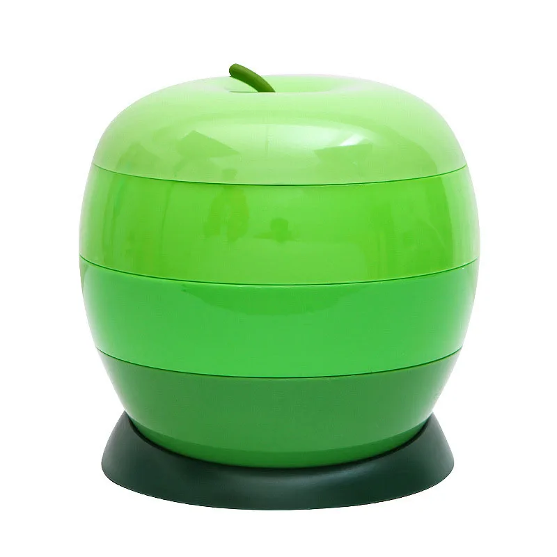 

Apple Shaped Plastic Organizer Rotation Boxes Food Storage Vacuum Boxes Food Container Candy Boxes