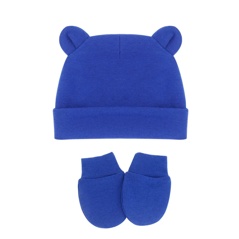Nach Baby Anzug Baby Bär Hut & Fäustlinge Personalisierte Baby Junge Baby Kappe Anti-Scratch Handschuhe Set Neugeborenen Baby hut & Handschuhe – Detail 7