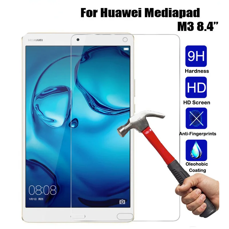 Tempered Glass For Huawei Mediapad M3 8.4 Inch BTV-W09 DL09 Tablet Screen Protector Protective Film Cover 9H | Компьютеры и офис