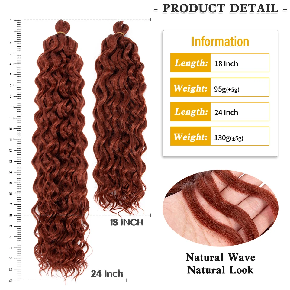 Ocean Wave Braiding Hair Extensions Crochet Braids Synthetic Hair Hawaii Afro Curl Ombre Curly Blonde Water Wave Braid For Women 3