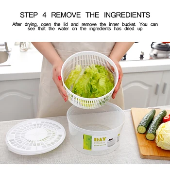 

Vegetable Dryer Salad Spinner Fruit Basket Vegetable Washing Basket Storage Drying Machine Kitchen Tools
