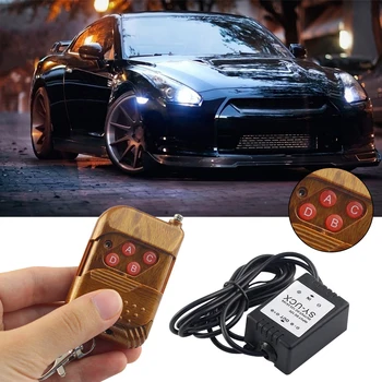 

Car Styling Day Led Lamp For Auto 4in1 12V Hawkeye LED Car Emergency Strobe Lights DRL Wireless RC Remote Control Kit