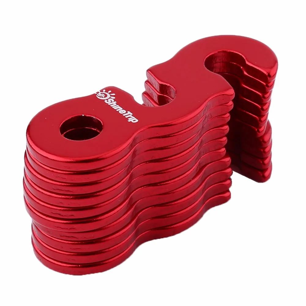 10pcs Camping Tent Fasteners Rope Buckle Hook Adjuster Stopper