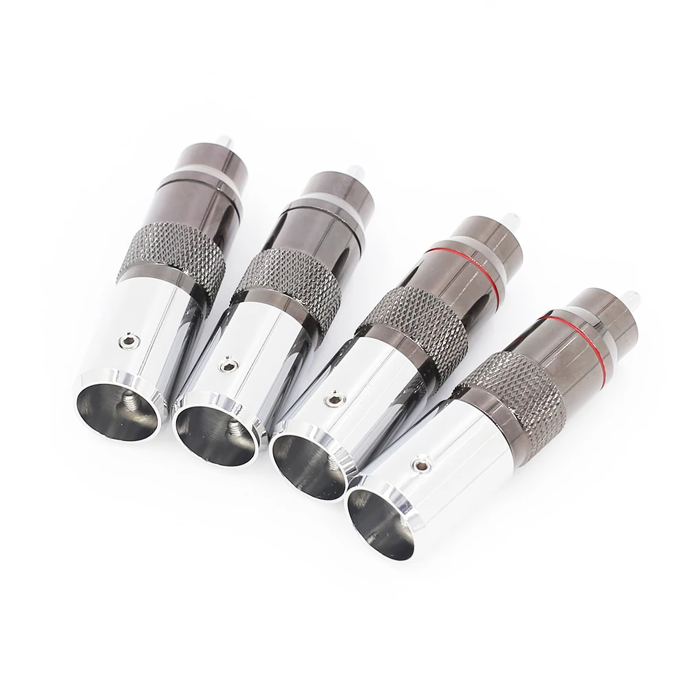 4 шт. Hi-End HiFi родиевое покрытие unsolder RCA терминал, HIFI DIY латунь покрытие родий аудио, видео разъемы, тв тюнер RCA