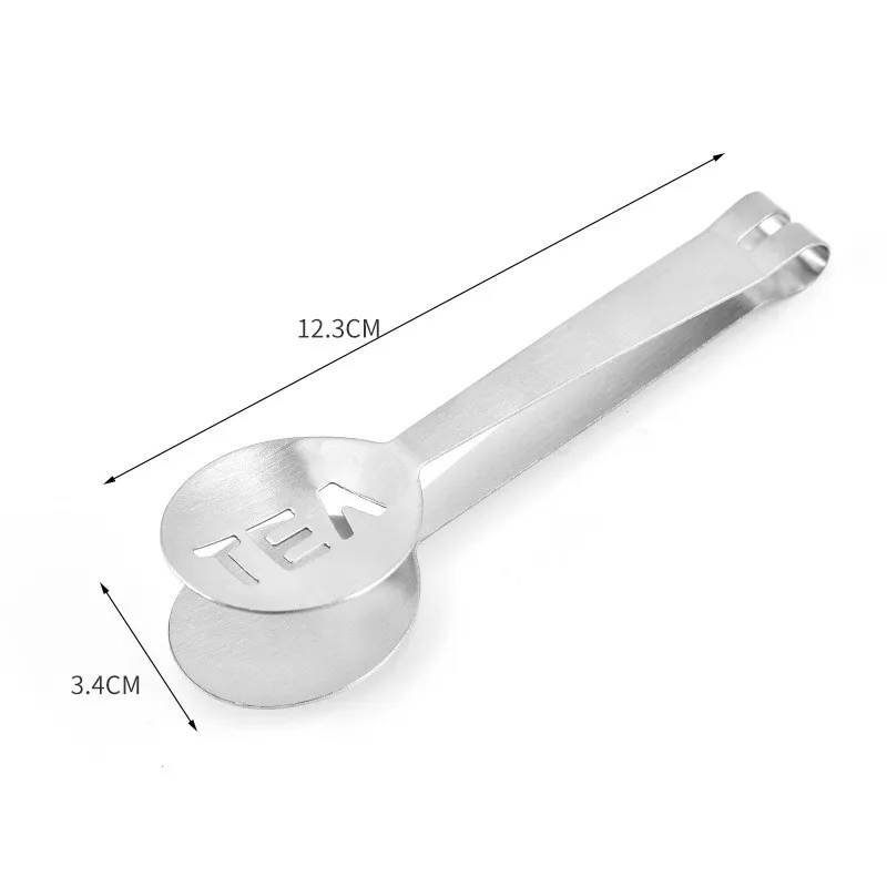 1pc Tea Bag Clip Stainless Steel Thickened Lemon Tweezer Ice Sugar Barbecue Clip Home Kitchen Gadget Teaware Accessories