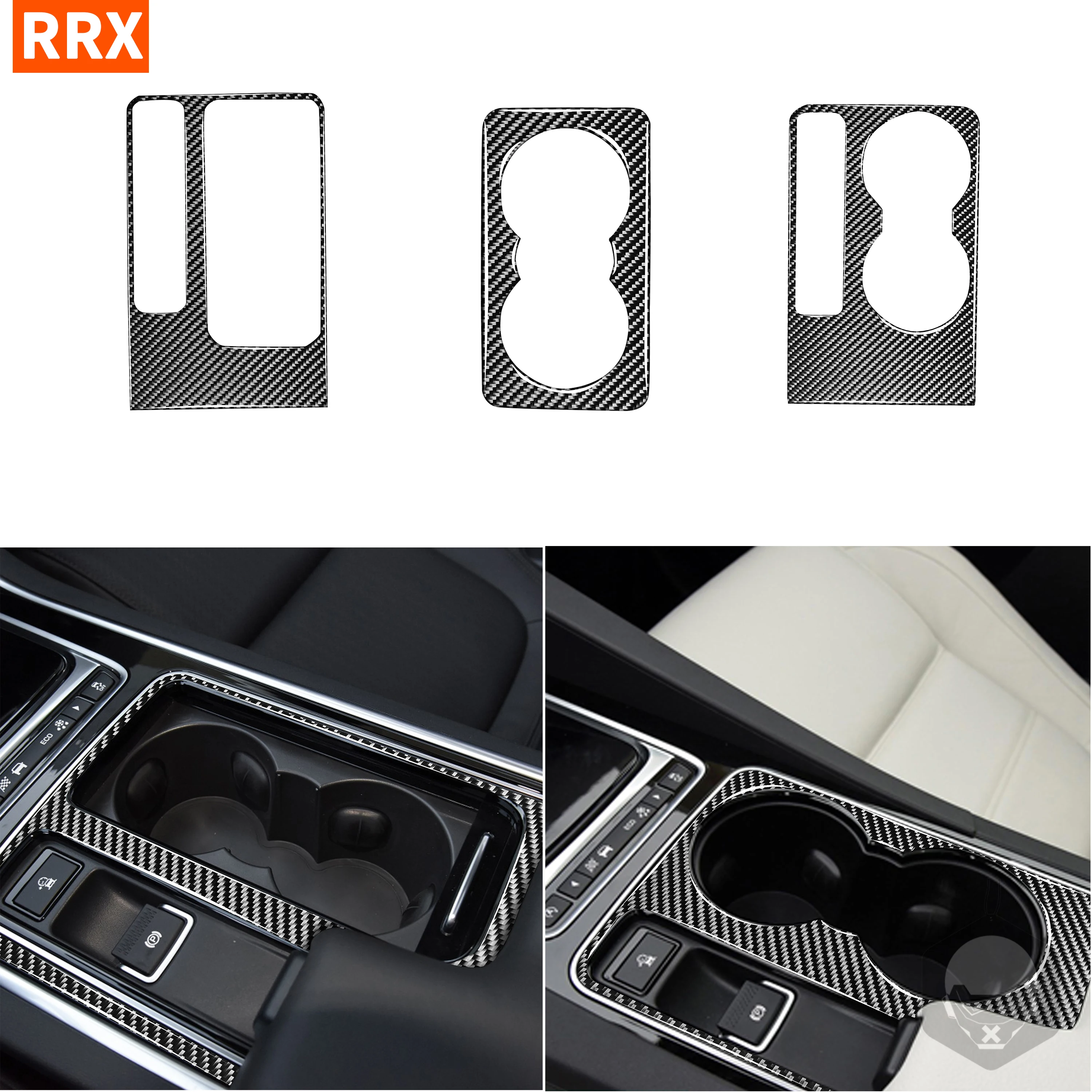 For Jaguar F-PACE X761 XE X760 XF X260 Black Carbon Fiber StickerS Central Control Water Cup Holder Interiors Car Accessories | Автомобили