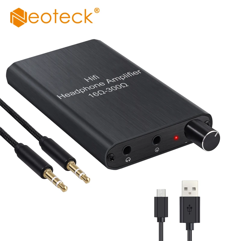 Neoteck Портативный HiFi усилитель для наушников 16 300Ohm двухступенчатый Переключатель
