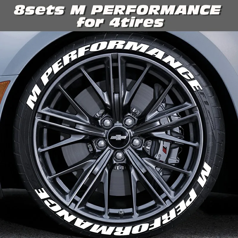 Hankooks Automobile English 3D Stereo Alphabet Pegatinas para Neum/áticos beeyuk NZ Pegatinas para Neum/áticos De Coche 8 Pegatinas Impermeables para Neum/áticos Supple