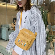 Женская лаконичная сумка, прочная Холщовая Сумка через плечо, персональный, шикарный мультяшный узор, сумка на плечо высокого качества