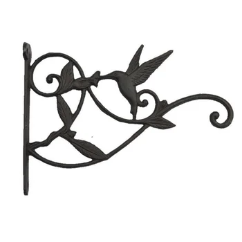 

Bracket Home Use Wall Mounted Wrought Modern Garden Durable Cast Iron Decorative Hook For Flower Pots Hanging Basket Hanger