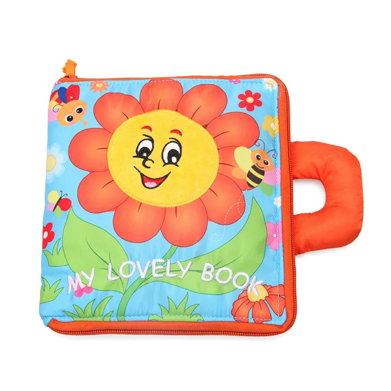 

3D Sunflower Cloth Book Tear Rotten Baby Early Education Books-Entrance Educational Parent And Child Interactive BABY'S Book