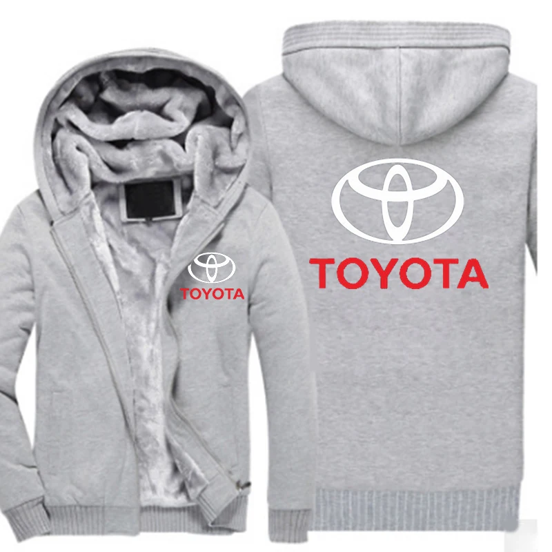 4 Мужская брендовая толстовка с логотипом Toyota с модным принтом, зимняя куртка с капюшоном на молнии, унисекс утепленные Удобные куртки в стиле Харадзюку - Цвет: 4