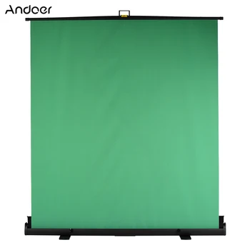 

Andoer Portable Background Pull-up Style Wrinkle-resistant Green Screen Backdrop for Photo Video Live Game Virtual Studio
