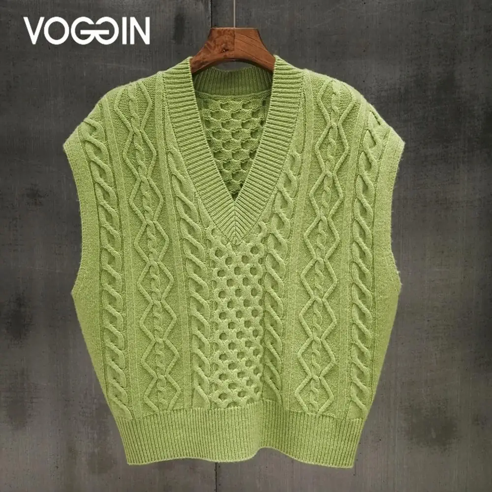 

VOGGIN Sweaters women Tank Australian wool ladies Vest excellent V-Neck Pullover Tops Style 2020 winter new collection