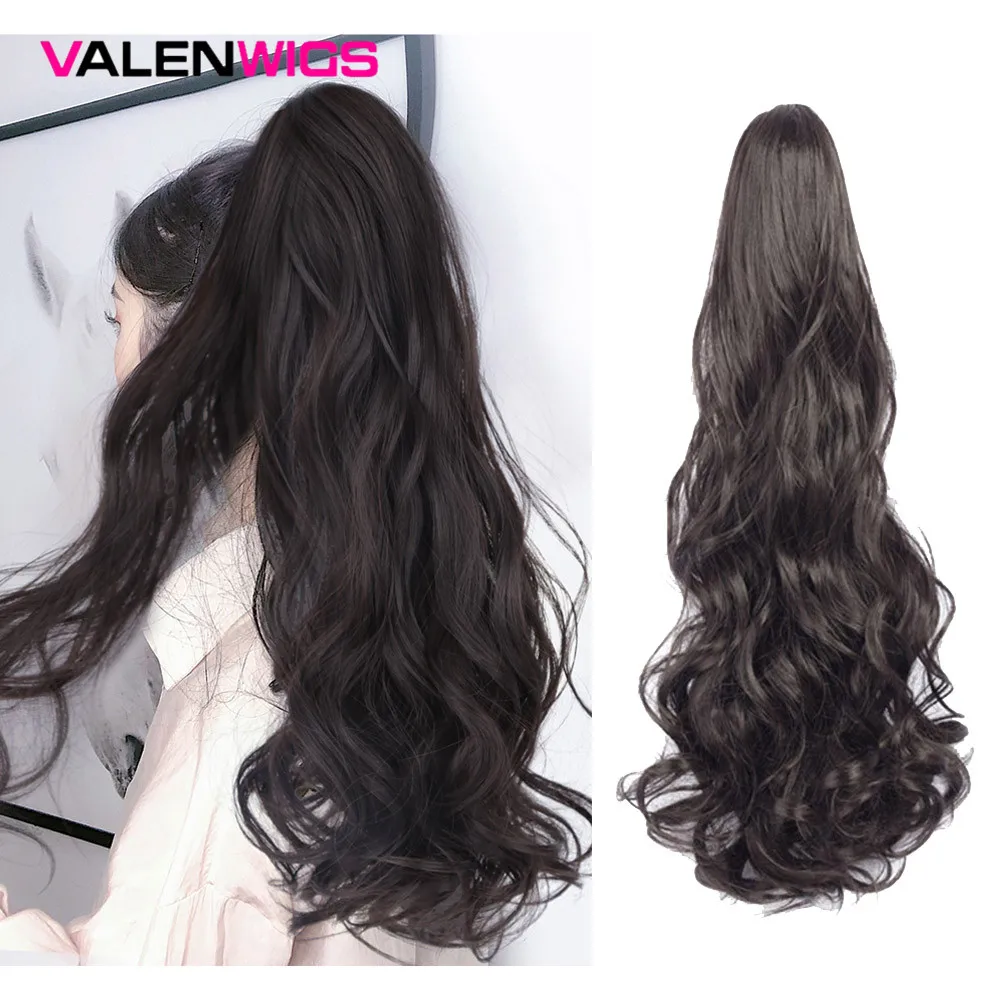 Длинные волнистые Когти для удлинения хвоста Valenwigs зажим конского синтетические
