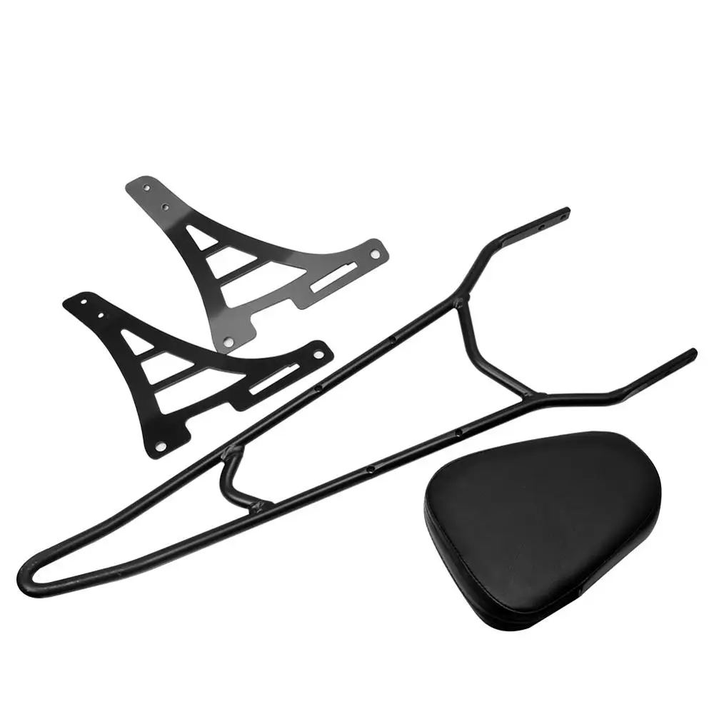 Черная стойка для мотоцикла Sissy Bar задняя спинка подушка подходит Harley Sportster XL 883 1200