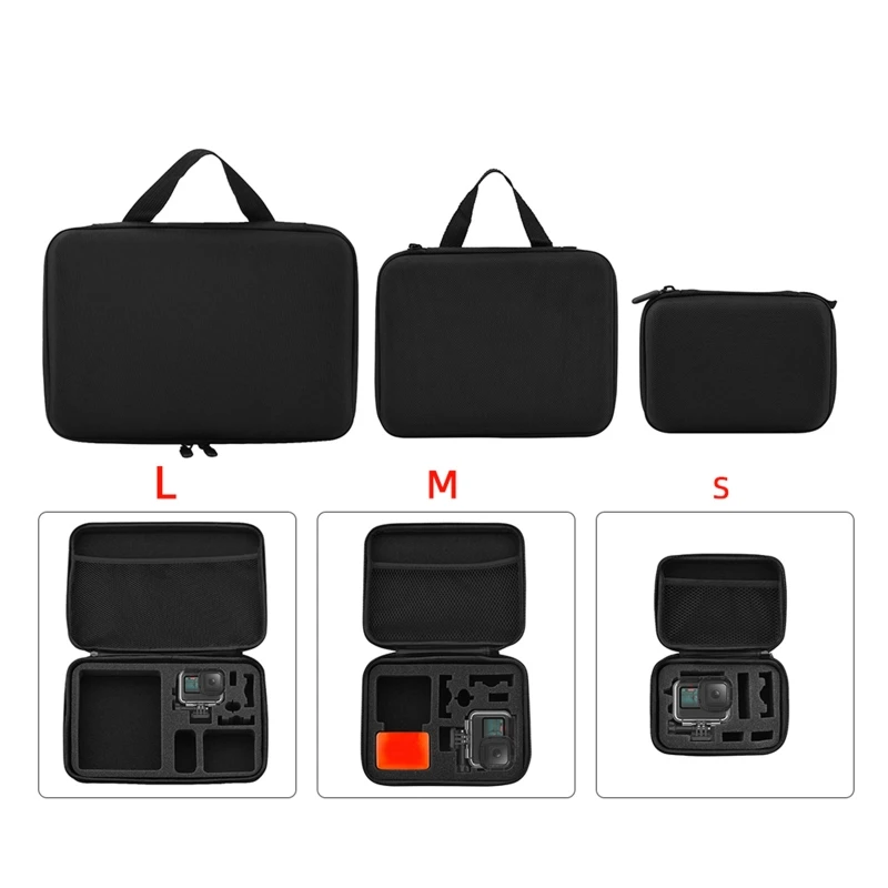 

Portable Carry Case Small Medium Large Size Anti-shock Storage Bag For GoPro- Hero 9 Action Camera Handbag Hard Shell Box