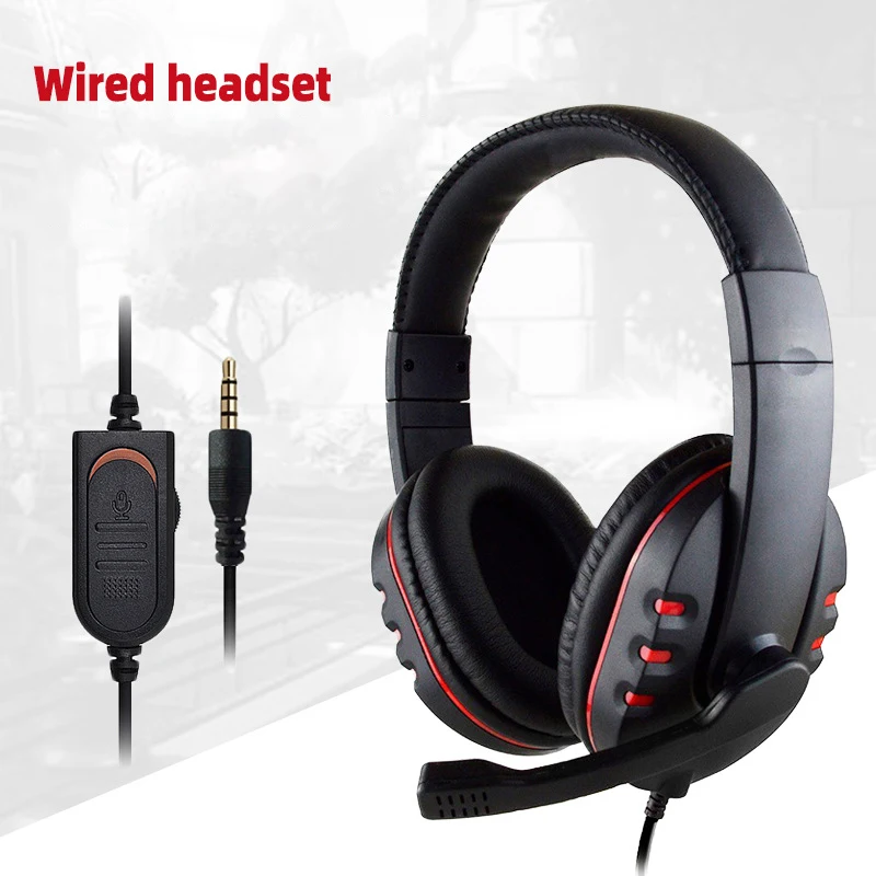 3 5mm Wired Gaming Headset Stereo Surround Headphone for PS4 One with Mic