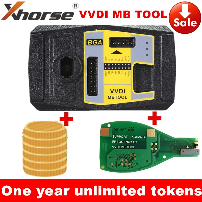 Один год Ulimited Токен Xhorse VVDI MB BGA TooL V5.0.5 для Benz ключевой программатор Tool + FBS3 бесключевая печатная плата|vvdi mb bga