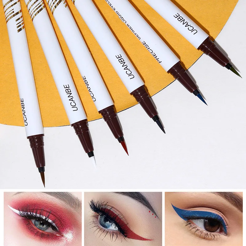 UCANBE New Liquid Eyeliner Pen Colored Eye Liner Pencil Long Lasting Waterproof Makeup Smooth Shocking Smudge-proof Eye Cosmetic