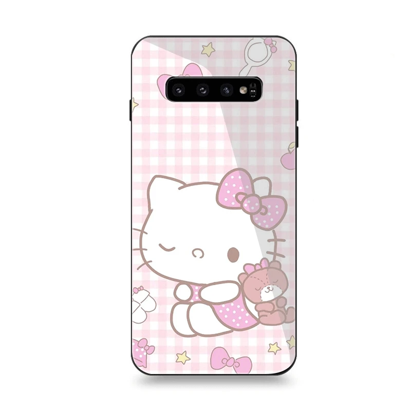 Мобильный чехол для телефона Стекло для samsung A10 A20 A30 A40 A50 A60 A70 S7 край S8 Plus Note 8 9 S10 Кот - Цвет: G2