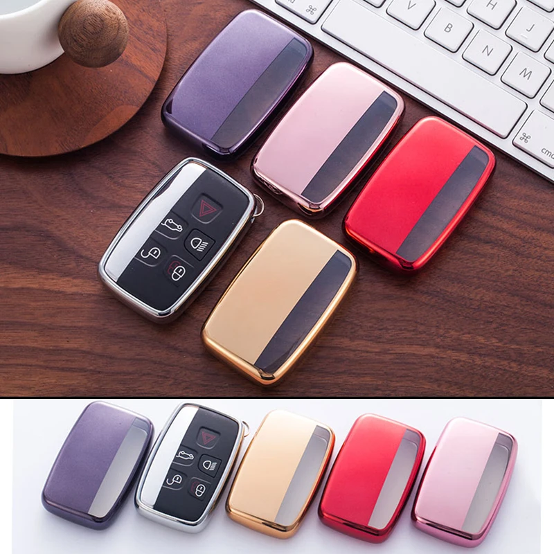 

The Soft TPU Car Key Case Cover For Land Rover A9 Range Rover Sport Evoque Freelander 2 Jaguar XE XJ XJL XF C-X16 V12 Guitar F