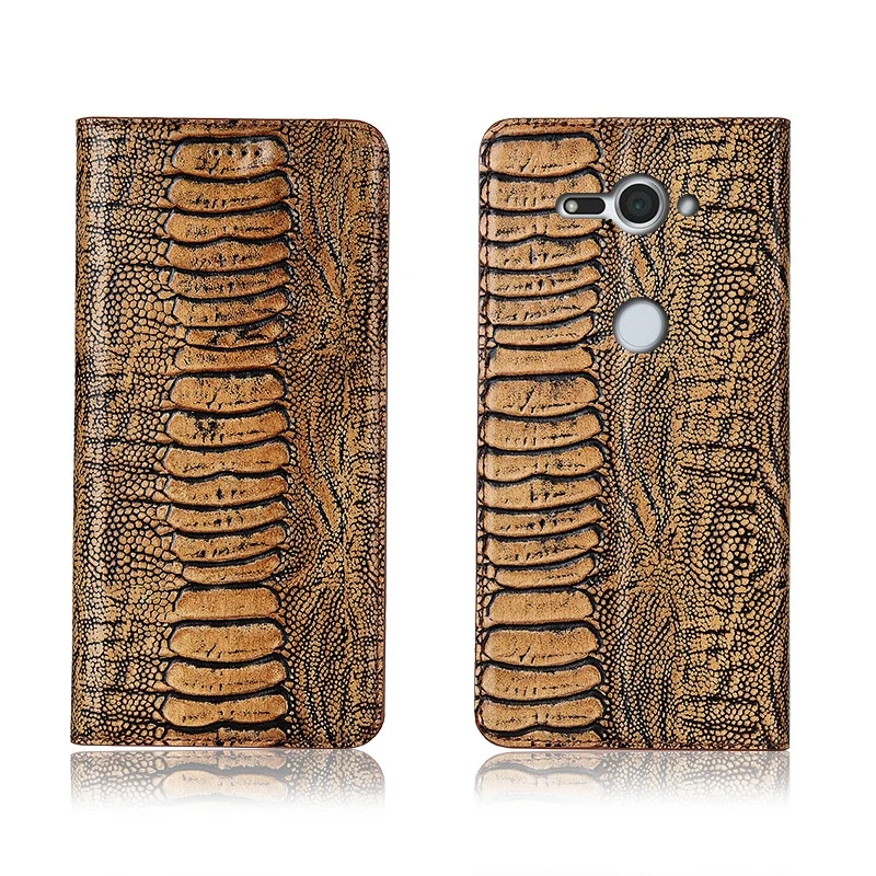 

Ostrich foot pattern genuine leahther phone bag for Sony Xperia XZ2 Compact case for Sony Xperia XZ2 Premium flip cover funda