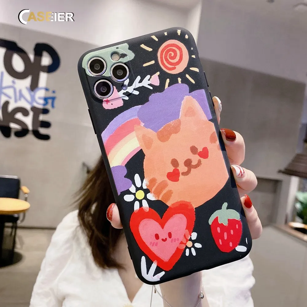 Чехол CASEIER для iPhone 11 Pro Max 7 XR XS мягкий ТПУ чехол-накладка с граффити iphone X MAX 6 6S 8 Plus