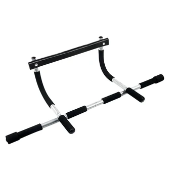 

Upper Body Workout Bar Multi-Grip Lite Chin-Up Pull-Up Bar Heavy Duty Doorway Trainer for Home and Gym (Black)