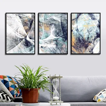 

Modern Style Geometric Abstraction Irregular Pattern Canvas Painting Posters And Prints Wall Pictures For Living Room Decoration