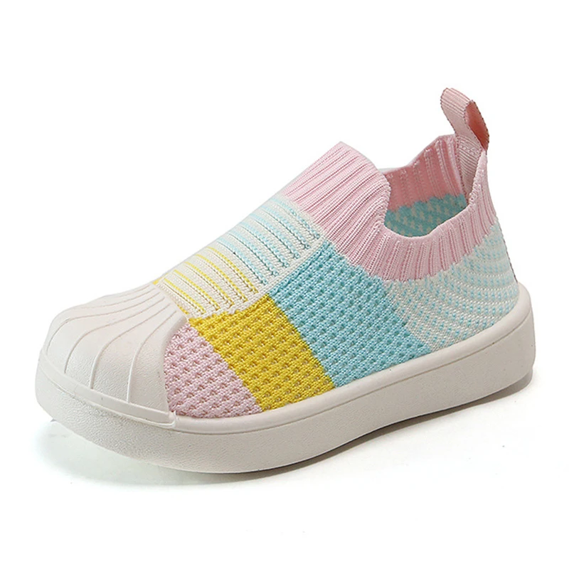 Cute Baby Walking Shoes Slip On Casual Shoes Toddler Summer Breathable Mesh Sneakers Kid Boys Girls Fashion Flats for Playing girls shoes