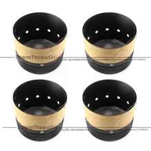 4 шт. 76 мм 3' дюймовый черный алюминиевый бас низкочастотный громкоговоритель спикер звуковая катушка