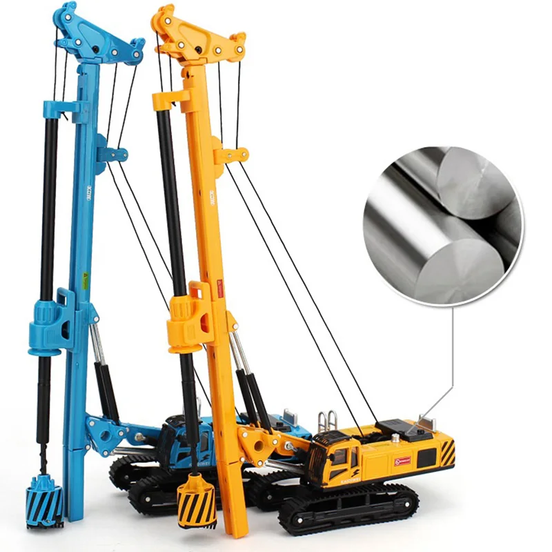 Сплав Роторный Буровой Установки Гусеничный литой экскаватор модель строительной машины Детская Коллекция украшения модели игрушки