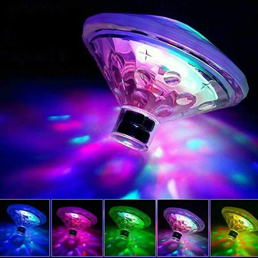 

2pcs Floating Underwater Light RGB Submersible LED Disco Light Glow Show Swimming Pool Hot Tub Spa Lamp Bath Light
