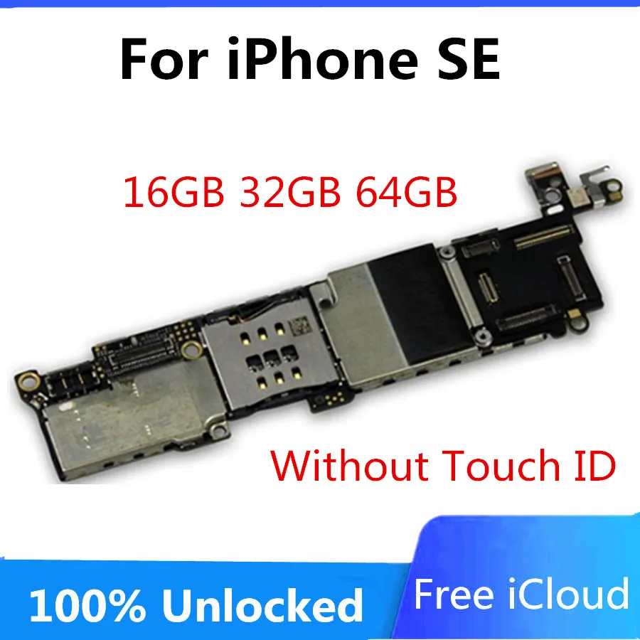 Материнская плата для iPhone SE разблокированная 16 ГБ материнская 5SE без Touch ID