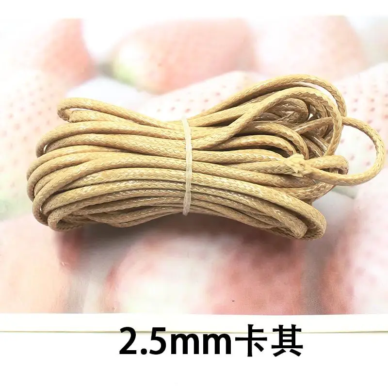 1M X DIY polyester wax rope necklace wax rope bracelet wax cord 2.5MM DIY Jewelry Accessories Accessories - Цвет: Khaki