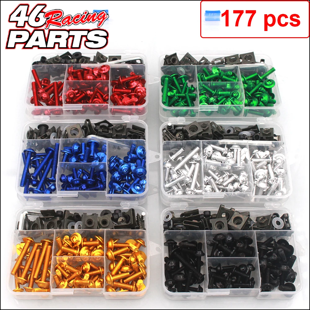 Kit Boulons De Carénage Moto En Aluminium CNC Rouge - Compatible Honda 600RR, MSX125, Hornet, Etc.