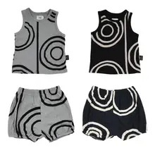 Рождественская Детская одежда; Модный хлопковый жилет без рукавов для девочек; детская одежда для отдыха; Шорты для маленьких мальчиков; летняя одежда для мальчиков;