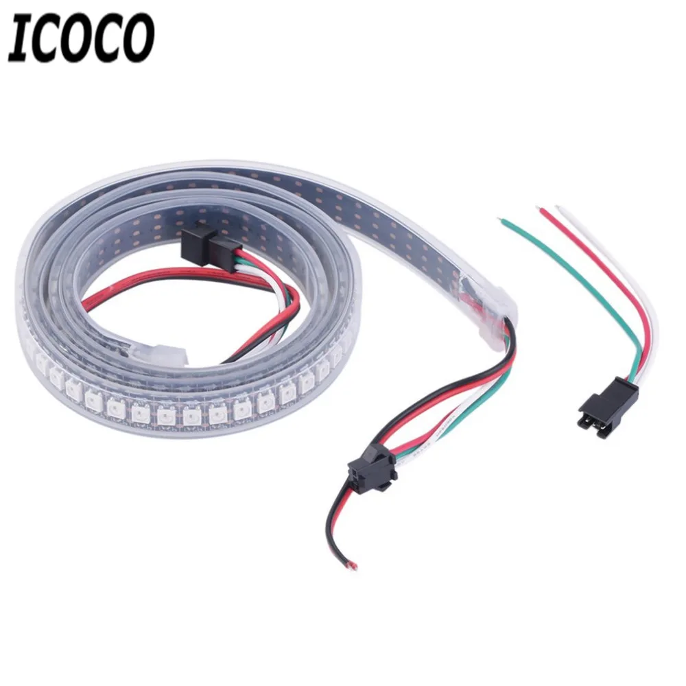 

New Fashion Decoration Light Strip High Light 1M 144LED WS2812B 5050 RGB LED Strip Light Waterproof Addressable Decoration