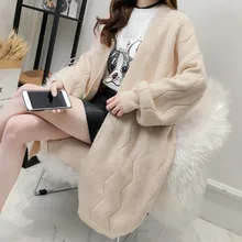 #Special Offers Cardigan Sweater Woman Winter Coats 2019 Vintage Loose Knit Sweater Coat Female Autumn Korean Style Knitted Wear Plus Size #Special Offers Cardigan Sweater Woman Winter Coats 2019 Vintage Loose Knit Sweater Coat Female Autumn Korean Style Knitted Wear Plus Size