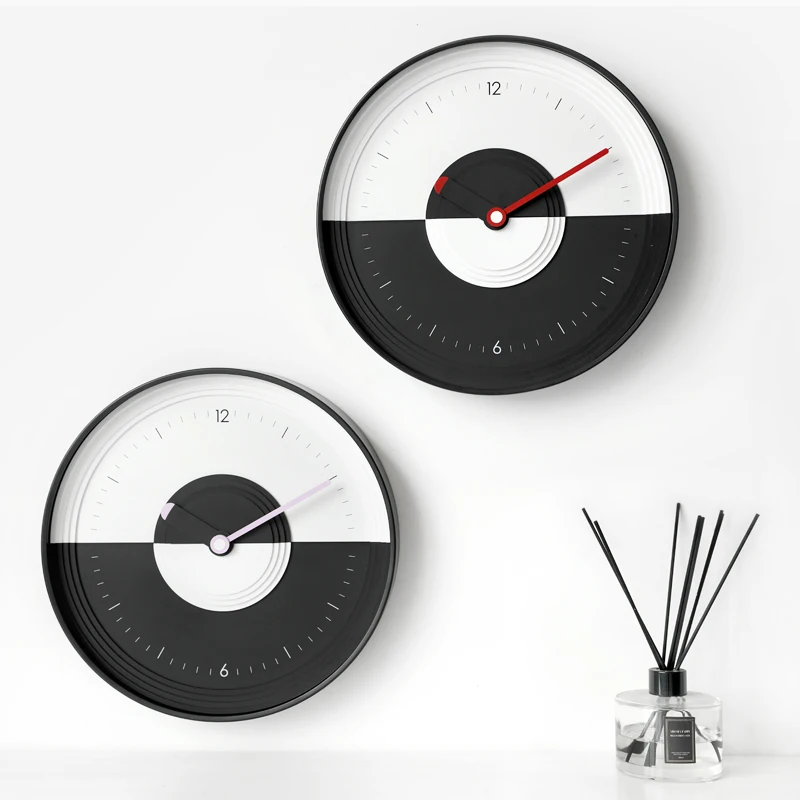 Nordic Vintage Wall Clock Creative Bathroom Modern Design Wall Clock Digital Minimalist Living